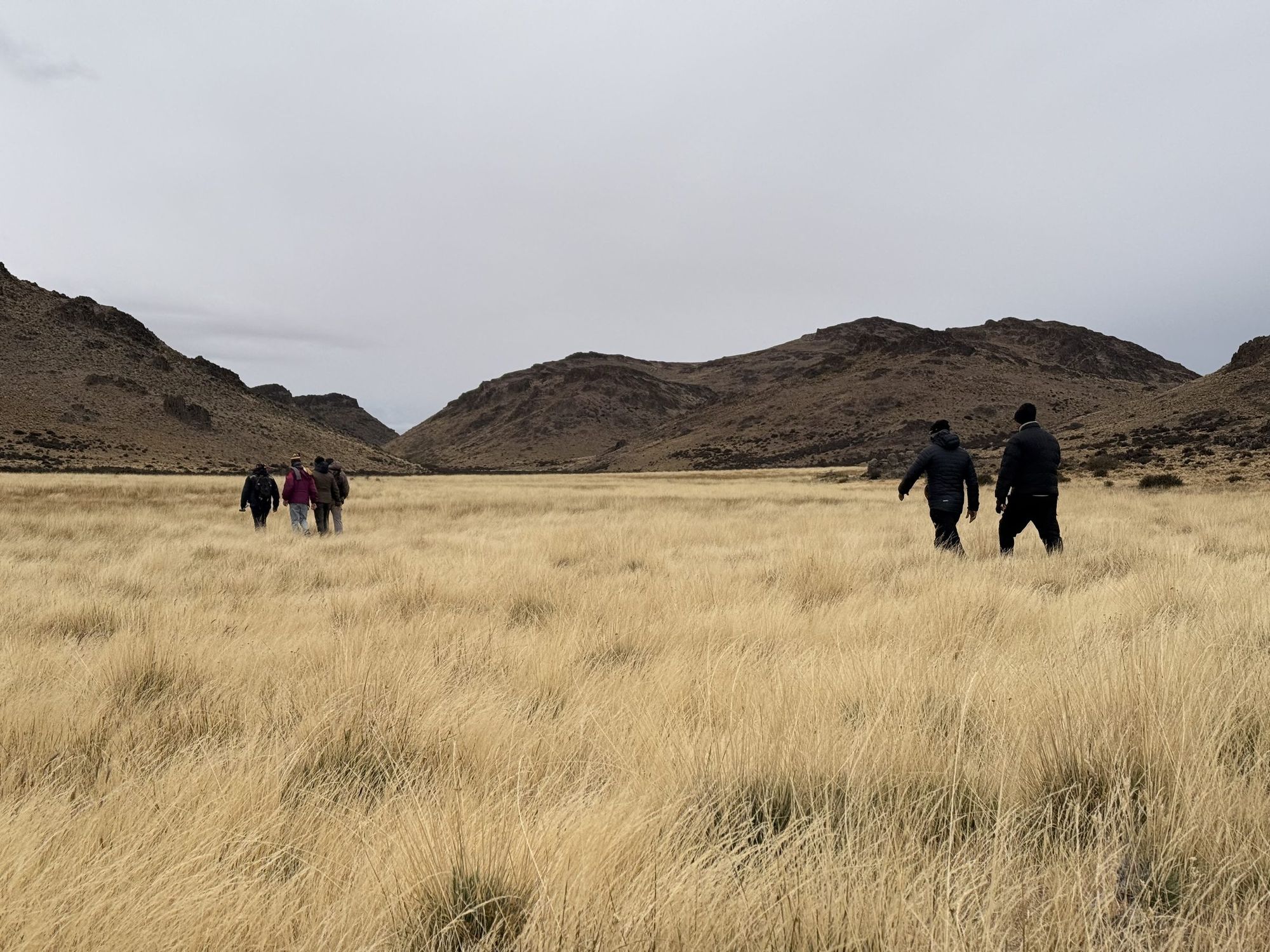 The team during a field visit to the Deseado Massif